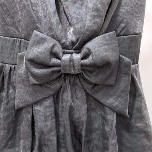 Strapless Prom Dress with Bow Detail - Picture 2 of 5